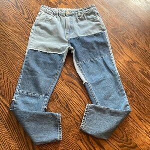 Refuge Denim 07 Mom Jeans patchwork denim